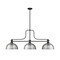 Z-Lite Melange Billiard, 3-Light, 13.25 In.W x 52 In.L x 21 In.H, Matte Black/Brushed Nickel 725-3MB-D12BN - alternate 2